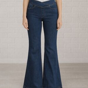 HALARA Dark Blue Wide Leg Jeans